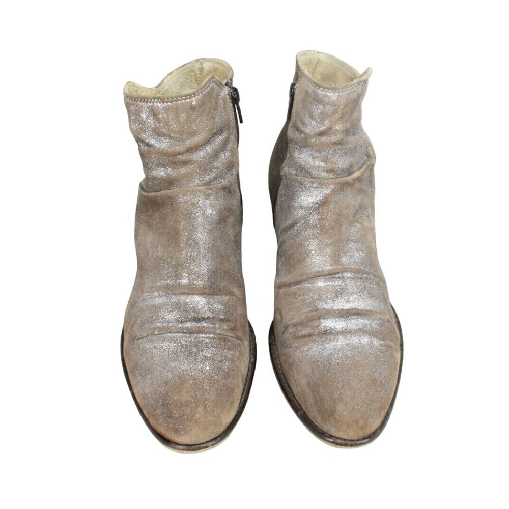 Seychelles Metallic Brown Slouch Side Zip Almond Toe Ankle Boots Size 10 - Picture 5 of 9